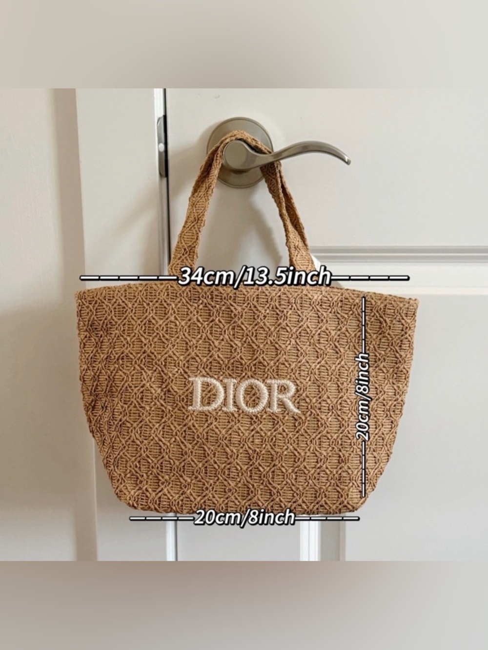 Dior Raffia-Style Woven Mini Tote Bag| Beige | From Beauty
Limited Edition - Picture 9 of 9
